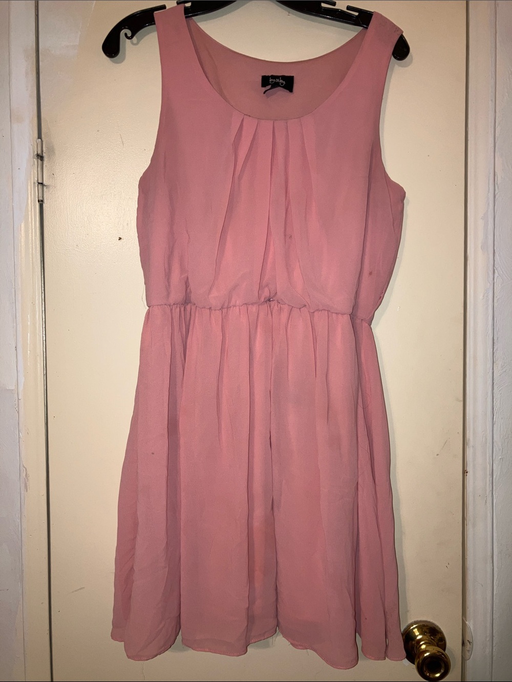 by & by Pink Sleeveless Midi Dress